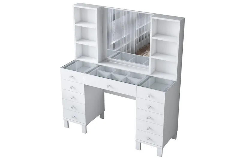 Ceylon Toiletbord 120 cm - Hvid - Møbler - Borde - Sminkebord & konsolbord - Makeup bord med spejl