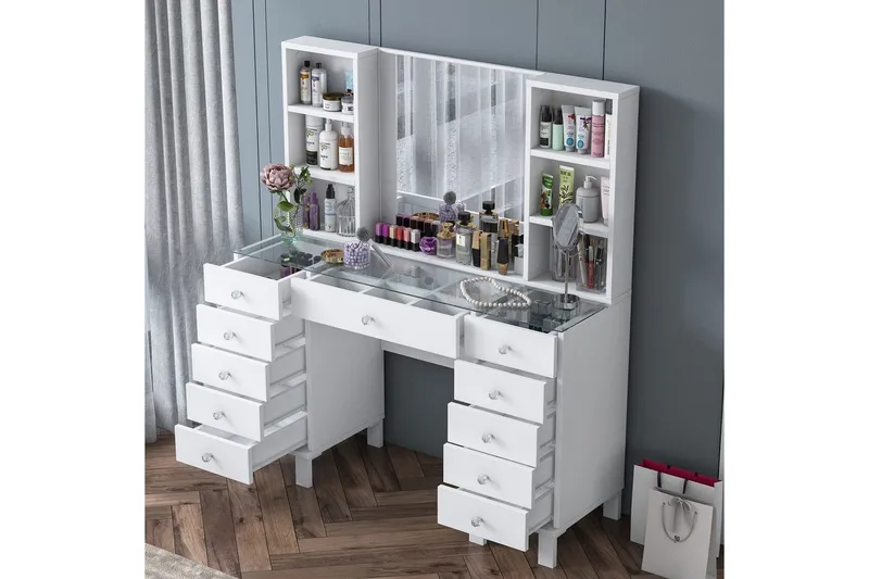 Ceylon Toiletbord 120 cm - Hvid - Møbler - Borde - Sminkebord & konsolbord