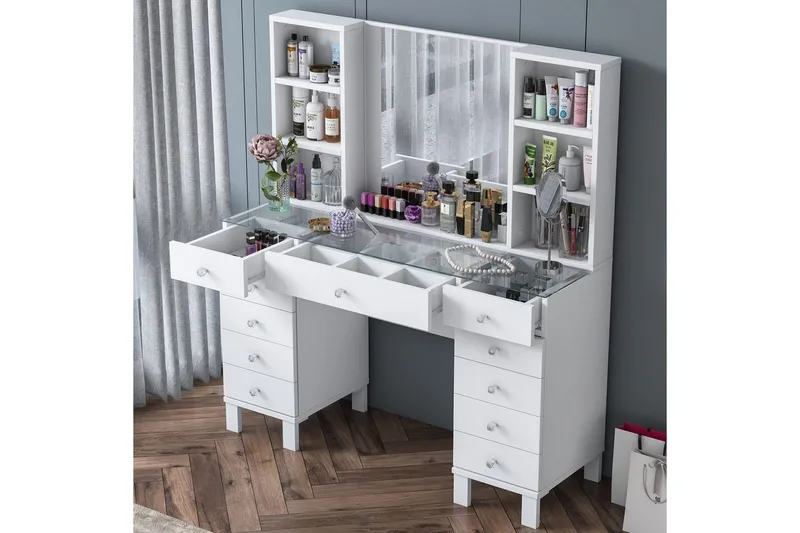 Ceylon Toiletbord 120 cm - Hvid - Møbler - Borde - Sminkebord & konsolbord