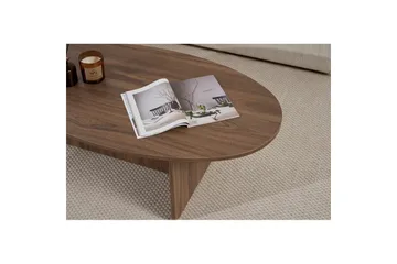 Ceyra Ovalt Sofabord 120 cm i Træ - Brun - Møbler - Borde - Sofabord