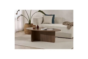 Ceyra Ovalt Sofabord 120 cm i Træ - Brun - Møbler - Borde - Sofabord