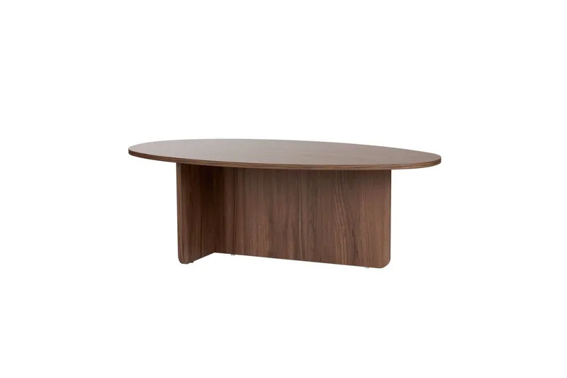 Ceyra Ovalt Sofabord 120 cm i Træ, Brun