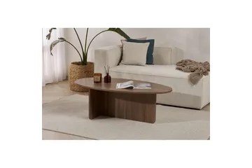 Ceyra Ovalt Sofabord 120 cm i Træ - Brun - Møbler - Borde - Sofabord