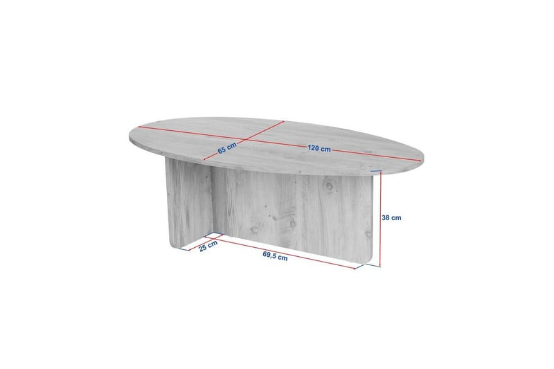 Ceyra Sofabord 120 cm - Sort - Møbler - Borde - Sofabord