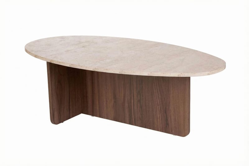 Ceyra Sofabord 120x40x65 cm - Travertine Walnut - Møbler - Borde - Sofabord