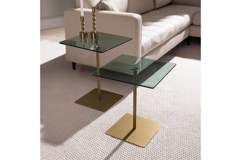 Challur Sofabord 40 cm - Guld/Grøn - Møbler - Borde - Sofabord
