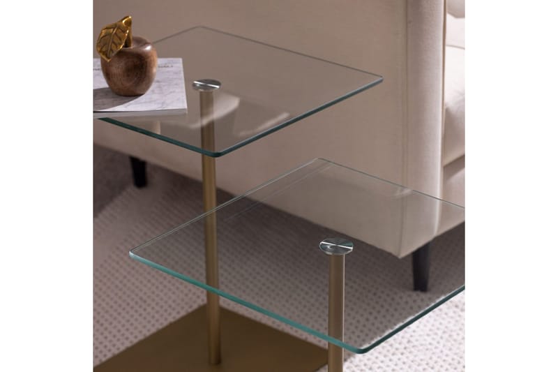 Challur Sofabord 40 cm - Guld/Hvid - Møbler - Borde - Sofabord
