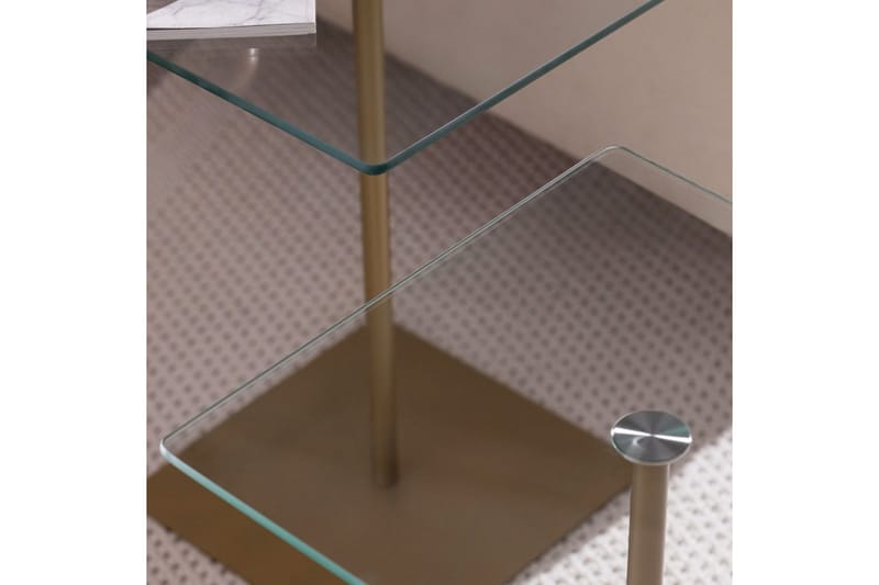 Challur Sofabord 40 cm - Guld/Hvid - Møbler - Borde - Sofabord
