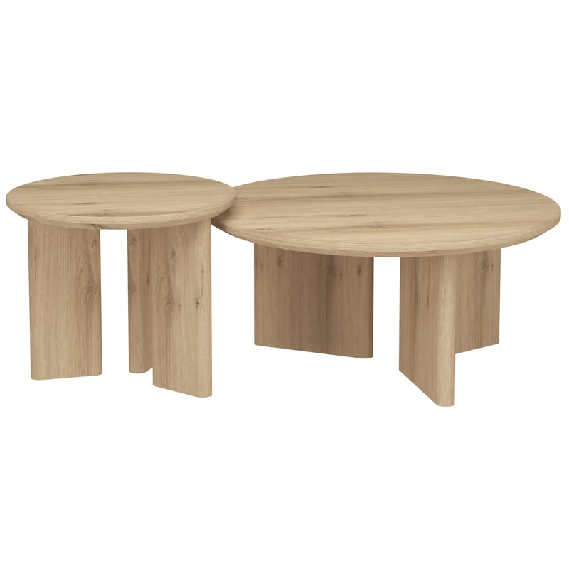 Chatham 80 cm Rundt Sofabord i Eg - Beige - Møbler - Borde - Sofabord