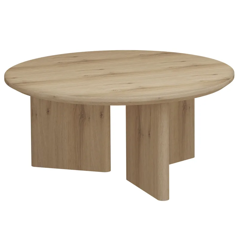Chatham 80 cm Rundt Sofabord i Eg, Beige