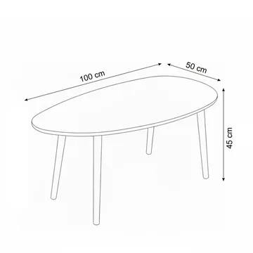 Childress sofabord 100 cm - Eg - Møbler - Borde - Sofabord
