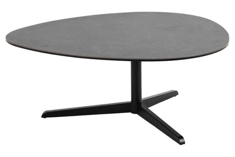 Cimino Ovalt Sofabord 100 cm i Keramik med Metalstel - Mørkegrå - Møbler - Borde - Sofabord