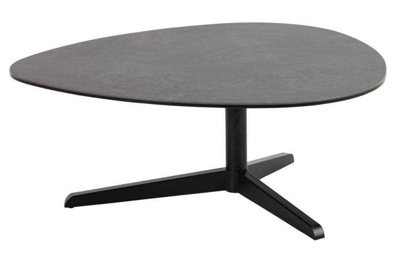 Cimino Ovalt Sofabord 84 cm i Keramik med Metalstel - Mørkegrå - Møbler - Borde - Sofabord