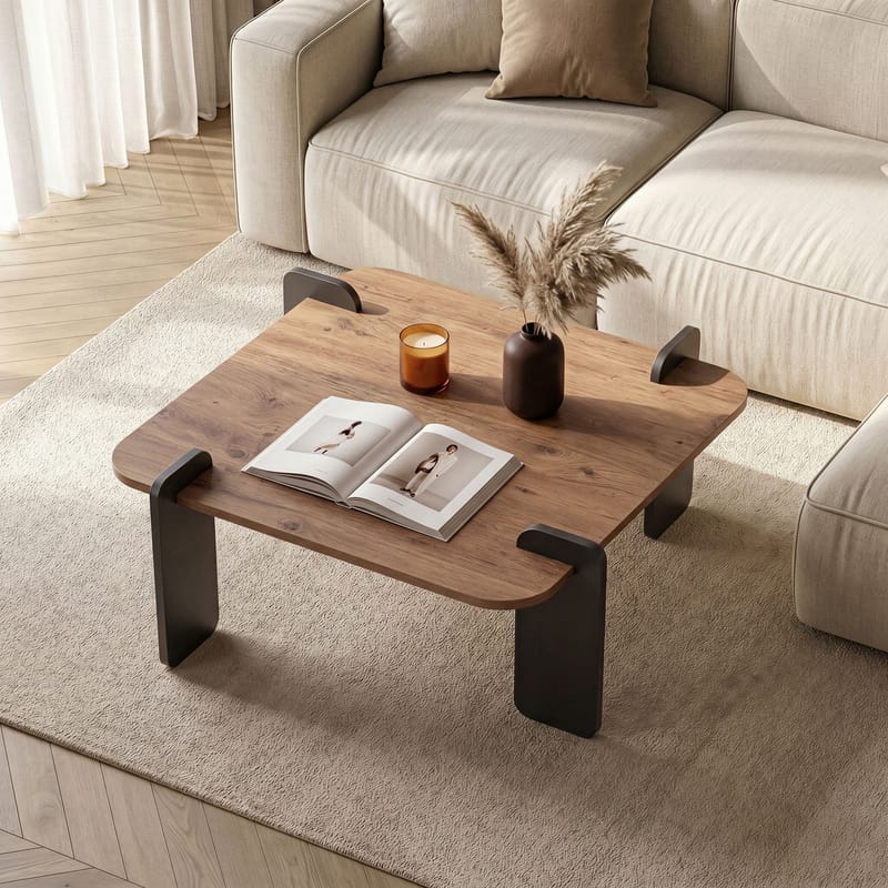 Coffee Table Nordure Furu Svart - Møbler - Borde - Sofabord