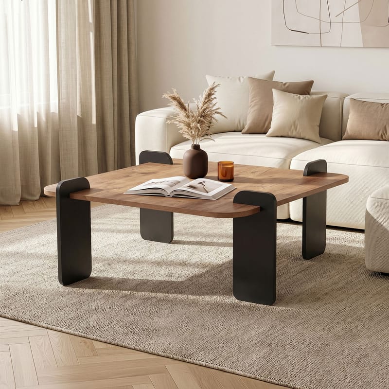 Coffee Table Nordure Furu Svart - Møbler - Borde - Sofabord