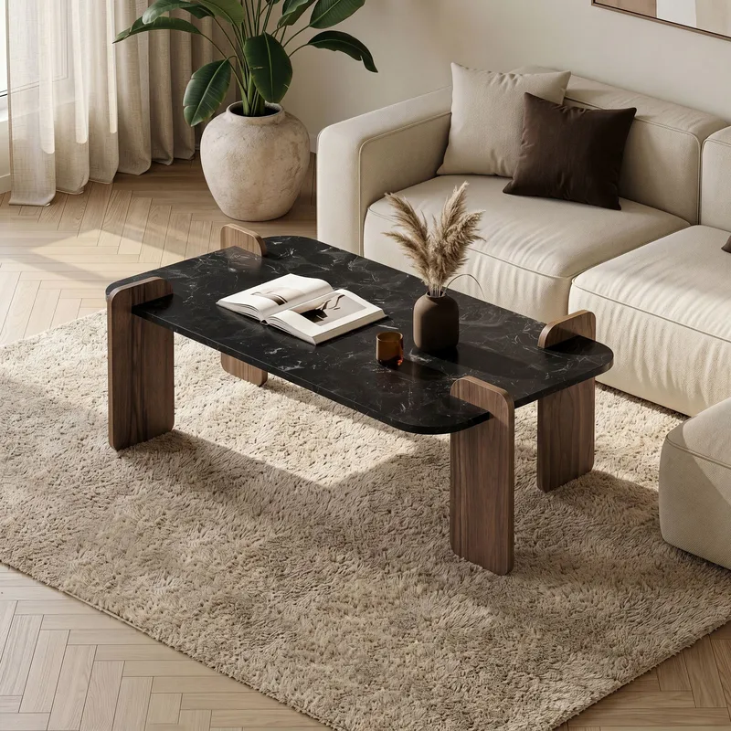 Coffee Table Nordure Mörk sten Valnöt - Møbler - Borde - Sofabord