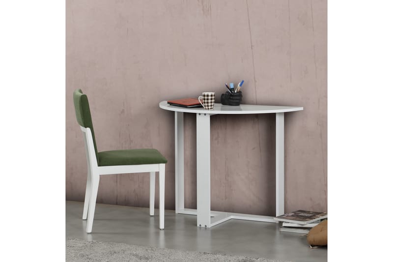 Comfortale spisebord halvmåne - Hvid - Spisebord og køkkenbord