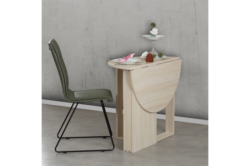 Comfortale spisebord rundt sammenfoldeligt - Eg - Spisebord og køkkenbord - Semmenfoldeligt bord
