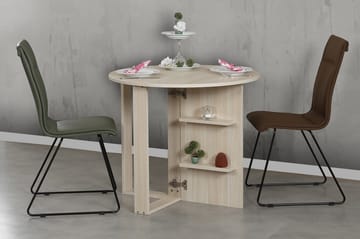 Comfortale spisebord rundt sammenfoldeligt - Eg - Møbler - Borde - Spisebord og køkkenbord