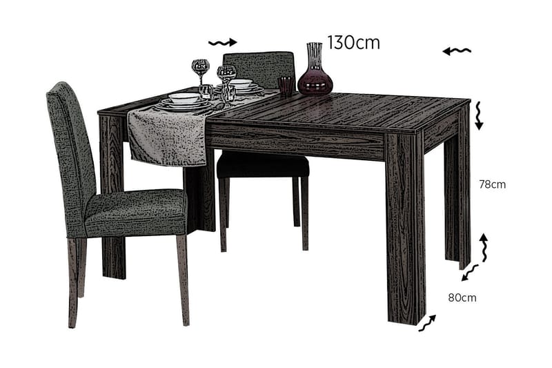 Comfortale Spisebord Udvideligt - Valnød - Spisebord og køkkenbord