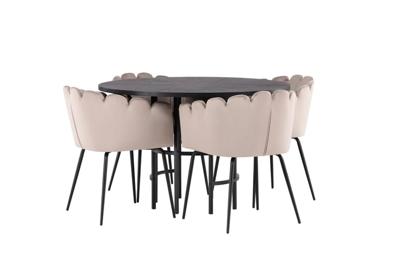 Copenhagen Spisebordssæt 115 cm Rund med 4 Limhamn Stole - Beige - Møbler - Borde - Spisebordssæt