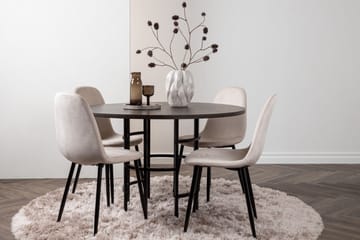 Copenhagen Spisebordssæt 115 cm Rund med 4 Polar Stole - Beige - Møbler - Borde - Spisebordssæt