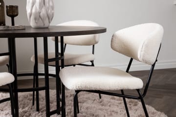 Copenhagen Spisebordssæt 115 cm rundt med 4 Chico stole - Sort - Møbler - Borde - Spisebordssæt