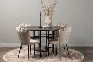 Copenhagen spisebordssæt 115 cm rundt med 4 Limhamn stole - Beige - Møbler - Borde - Spisebordssæt