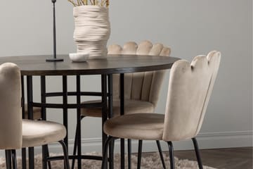 Copenhagen spisebordssæt 115 cm rundt med 4 Limhamn stole - Beige - Møbler - Borde - Spisebordssæt