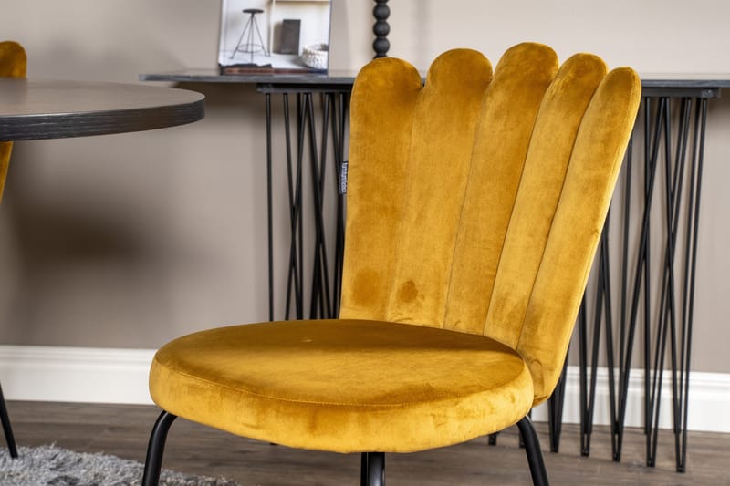 Copenhagen Spisebordssæt med 4 Limhamn Spisebordsstole Gul - Furniture Fashion - Møbler - Borde - Spisebordssæt