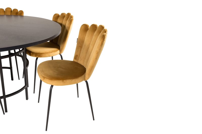 Copenhagen Spisebordssæt med 6 Limhamn Spisebordsstole Gul - Furniture Fashion - Møbler - Borde - Spisebordssæt