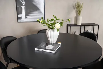Copenhagen Spisebordssæt med 6 Valera Spisebordsstole Messing/Sort - Furniture Fashion - Møbler - Borde - Spisebordssæt