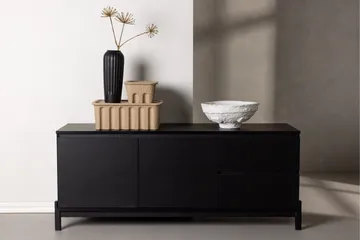 Corpus Fritstående Tv-bord 138 cm med Opbevaring i Malet Træ - Sort - Møbler - TV borde & mediemøbler - TV-borde