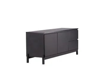 Corpus Fritstående Tv-bord 138 cm med Opbevaring i Malet Træ - Sort - Møbler - TV borde & mediemøbler - TV-borde