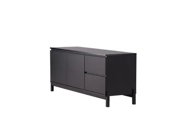 Corpus Fritstående Tv-bord 138 cm med Opbevaring i Malet Træ - Sort - Møbler - TV borde & mediemøbler - TV-borde
