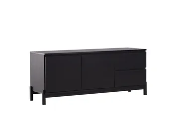 Corpus Fritstående Tv-bord 138 cm med Opbevaring i Malet Træ - Sort - Møbler - TV borde & mediemøbler - TV-borde