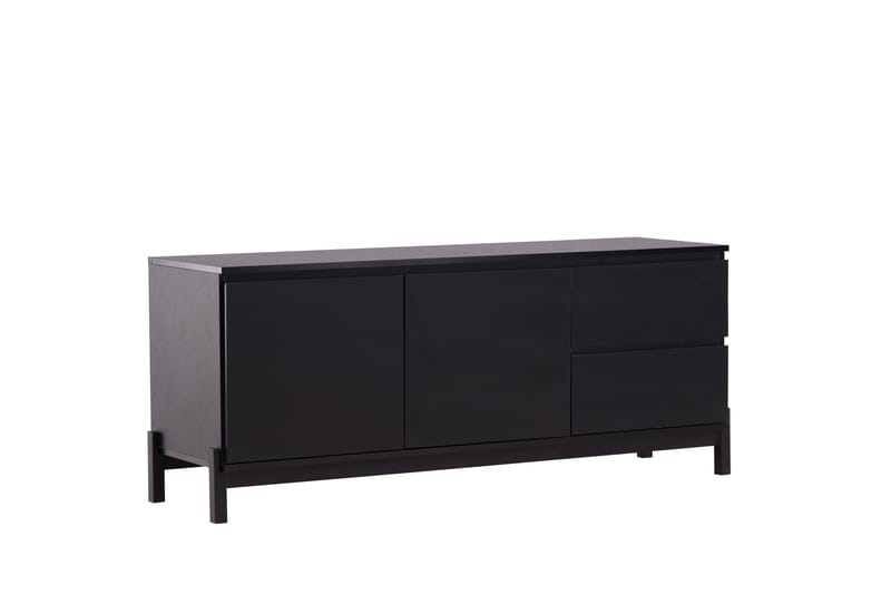 Corpus Fritstående Tv-bord 138 cm med Opbevaring i Malet Træ - Sort - Møbler - TV borde & mediemøbler - TV-borde