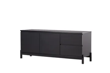Corpus Fritstående Tv-bord 138 cm med Opbevaring i Malet Træ - Sort - Møbler - TV borde & mediemøbler - TV-borde