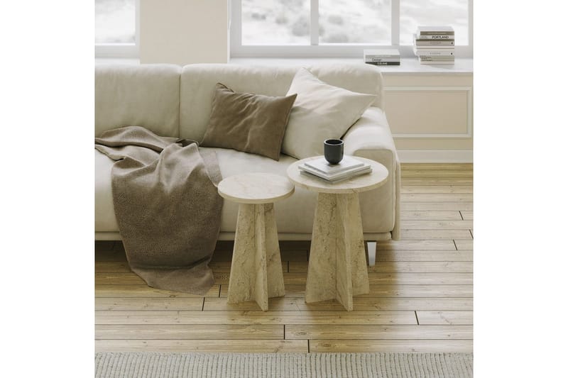 Corren Sofabord 40 cm - Travertin - Møbler - Borde - Sofabord