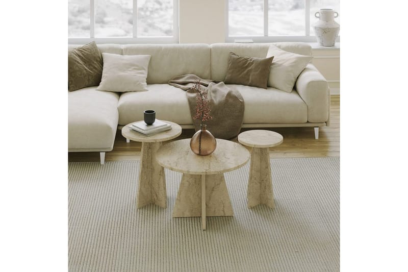Corren Sofabord 60 cm - Travertin - Møbler - Borde - Sofabord
