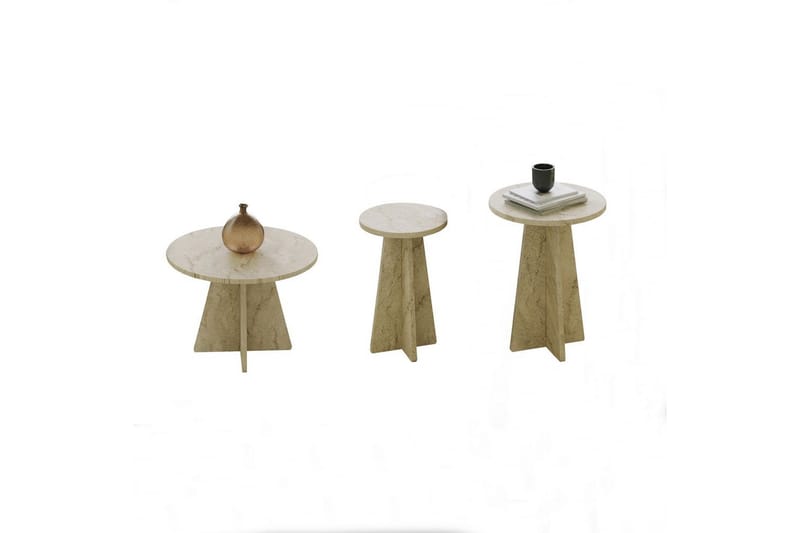 Corren Sofabord 60 cm, Travertin