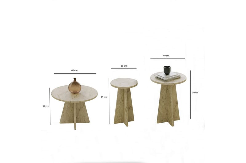 Corren Sofabord 60 cm - Travertin - Møbler - Borde - Sofabord