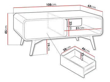 Corvan Sofabord 108 cm - Møbler - Borde - Sofabord