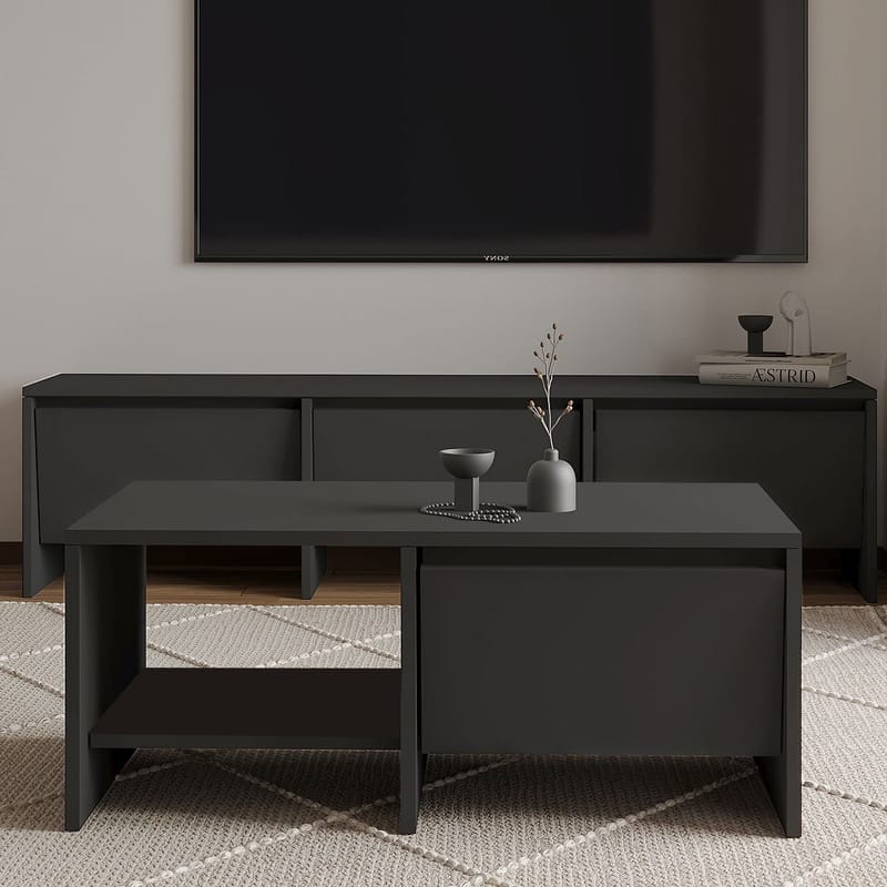 Crala Sofabord 90x35x45 cm - Antracit - Møbler - Borde - Sofabord