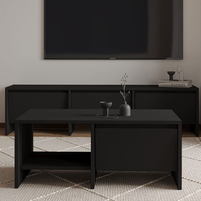 Crala Sofabord 90x35x45 cm - Sort - Møbler - Borde - Sofabord