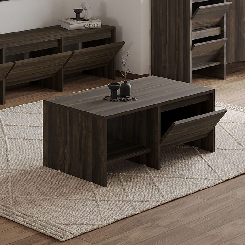 Crala Sofabord 90x35x45 cm - Valnød - Møbler - Borde - Sofabord