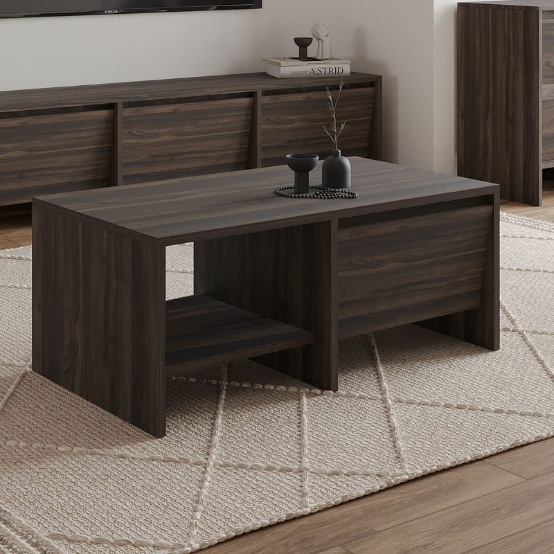 Crala Sofabord 90x35x45 cm - Valnød - Møbler - Borde - Sofabord