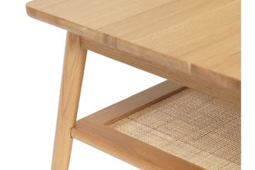 Cytheria Rektangulært Sofabord 60 cm med Rattanhylde i Træ - Beige - Møbler - Borde - Sofabord