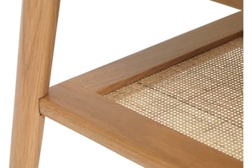 Cytheria Rektangulært Sofabord 60 cm med Rattanhylde i Træ - Beige - Møbler - Borde - Sofabord