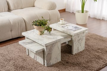 Dabi Sofabord 110x45 cm - Marmor/Beige - Møbler - Borde - Sofabord